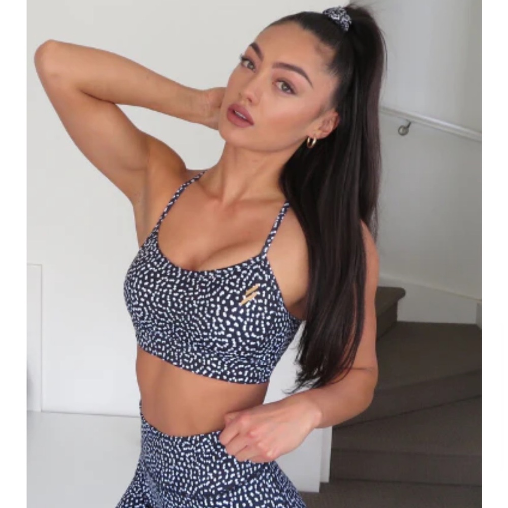Black Speckle DoYouEven Excel Thin Strap Crop Size M